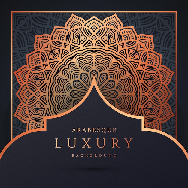 Luxury mandala background with golden arabesque pattern vector premium vector