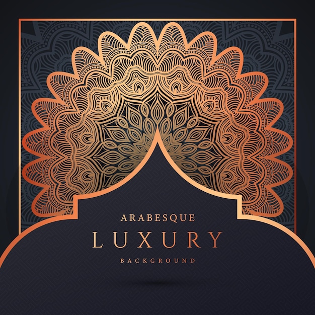 Luxury mandala background with golden arabesque pattern vector premium vector