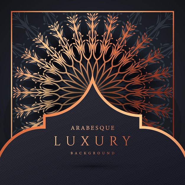 Luxury mandala background with golden arabesque pattern vector premium vector