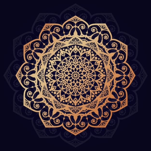 Luxury mandala background with golden arabesque pattern