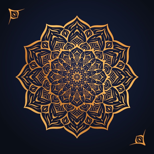 Luxury mandala background with golden arabesque pattern