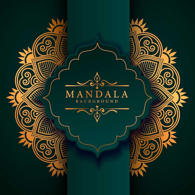 Luxury mandala background with golden arabesque pattern