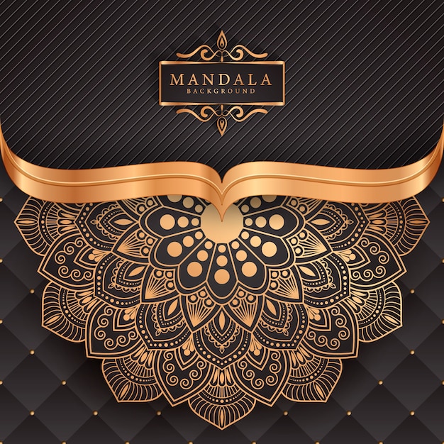 Luxury mandala background with golden arabesque pattern