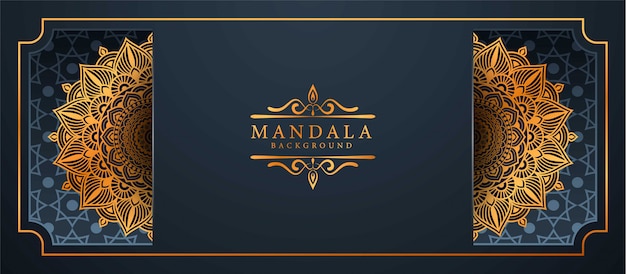 Luxury mandala background with golden arabesque pattern