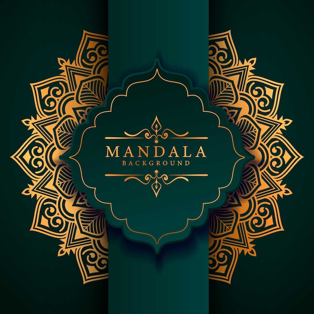 Luxury mandala background with golden arabesque pattern