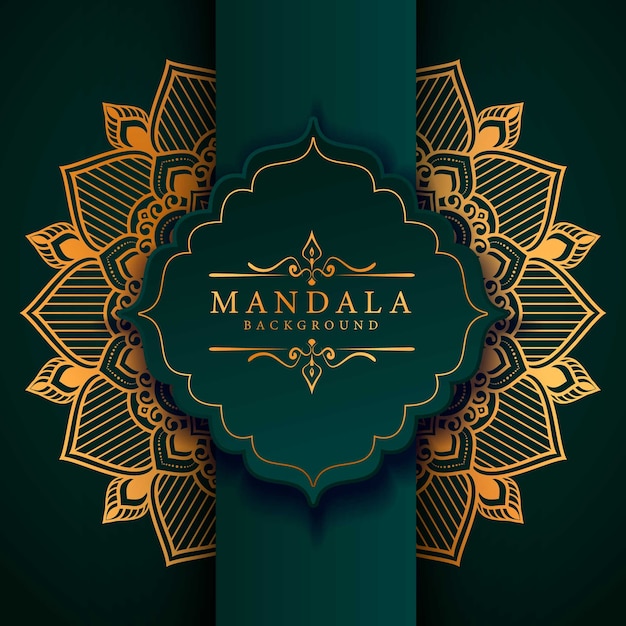 Luxury mandala background with golden arabesque pattern