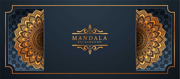 Luxury mandala background with golden arabesque pattern