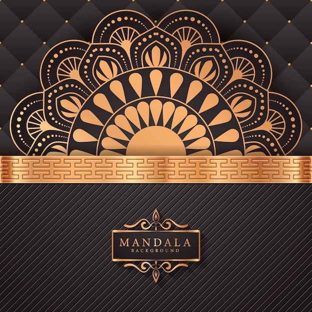 Luxury mandala background with golden arabesque pattern