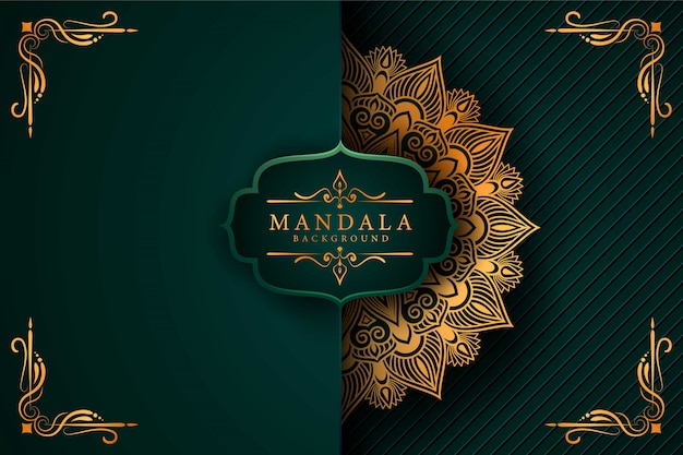 Luxury mandala background with golden arabesque pattern