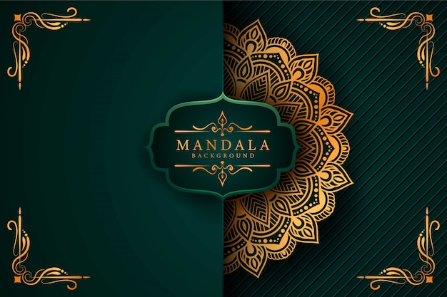 Luxury mandala background with golden arabesque pattern