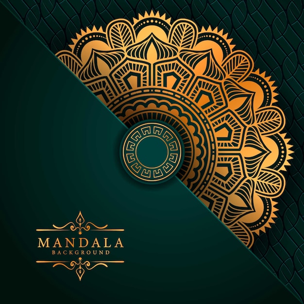 Luxury mandala background with golden arabesque pattern