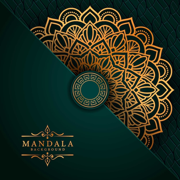 Luxury mandala background with golden arabesque pattern