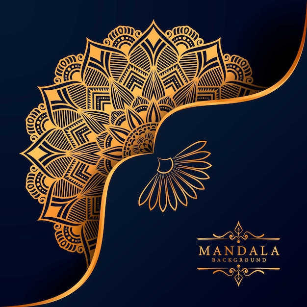 Luxury mandala background with golden arabesque pattern