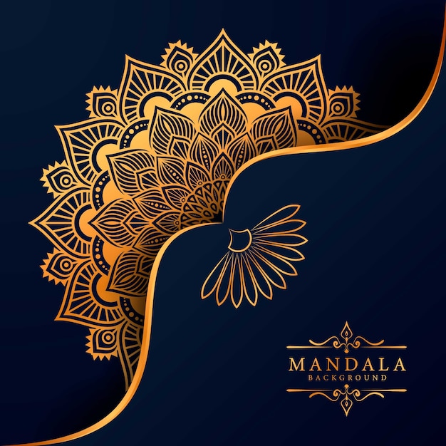 Luxury mandala background with golden arabesque pattern