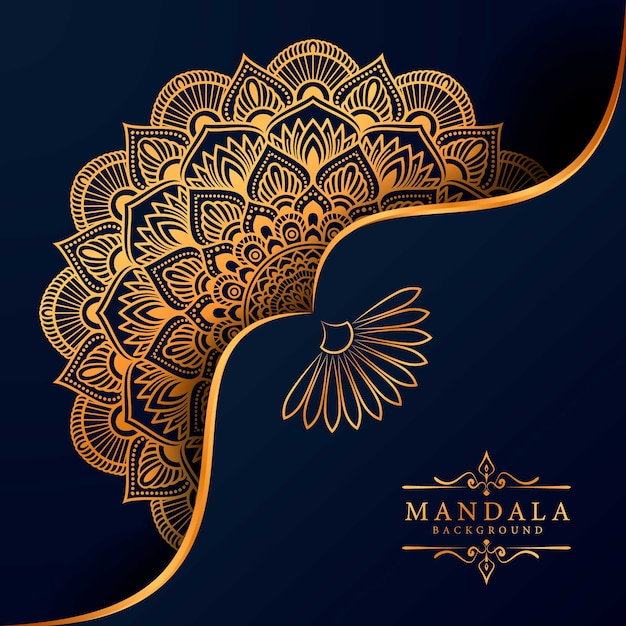 Luxury mandala background with golden arabesque pattern