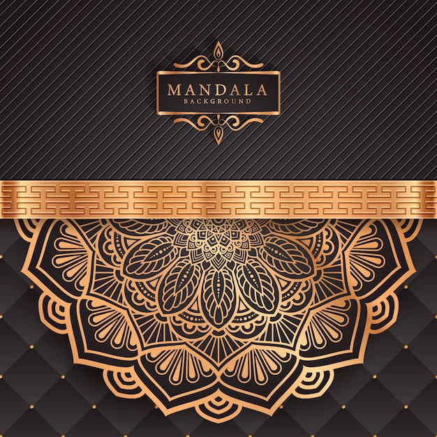 Luxury mandala background with golden arabesque pattern