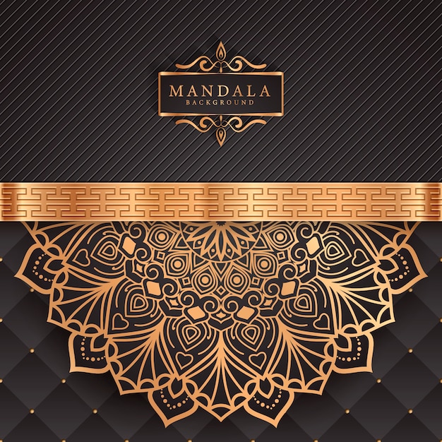 Luxury mandala background with golden arabesque pattern