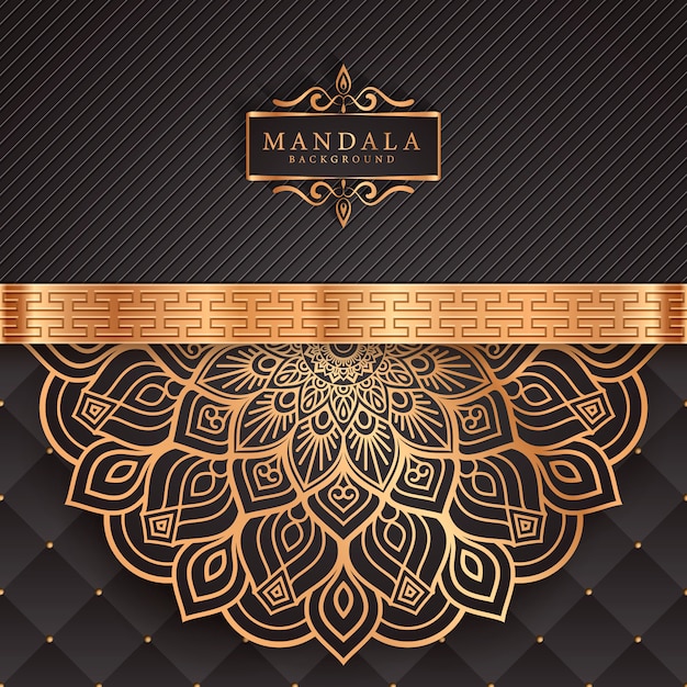 Luxury mandala background with golden arabesque pattern