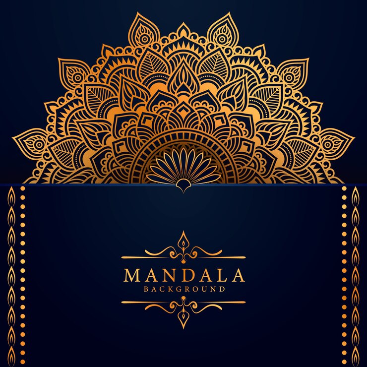 Vector luxury mandala background with golden arabesque pattern