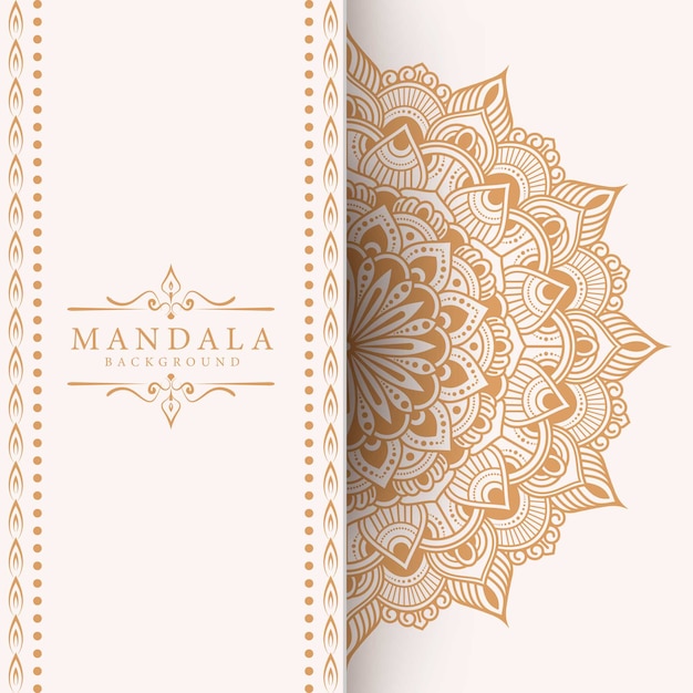 Luxury mandala background with golden arabesque pattern