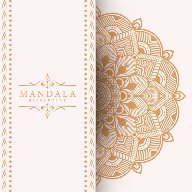 Luxury mandala background with golden arabesque pattern