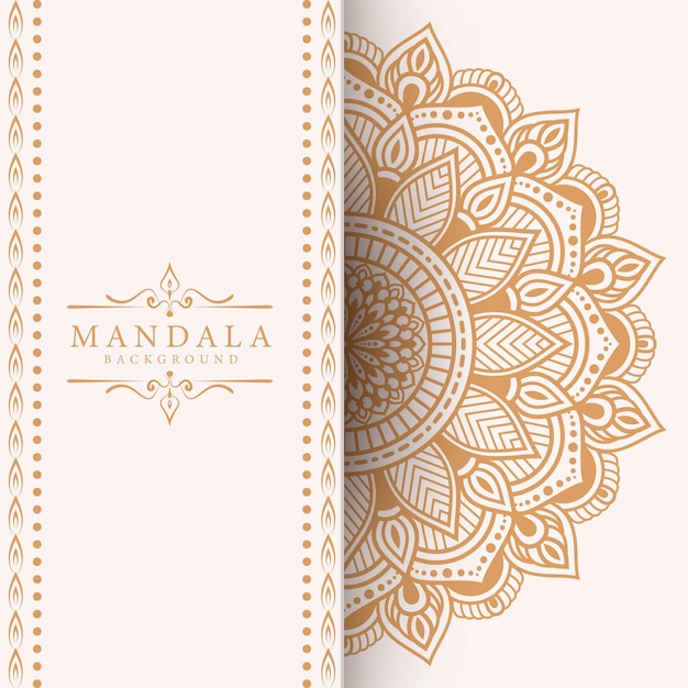 Luxury mandala background with golden arabesque pattern