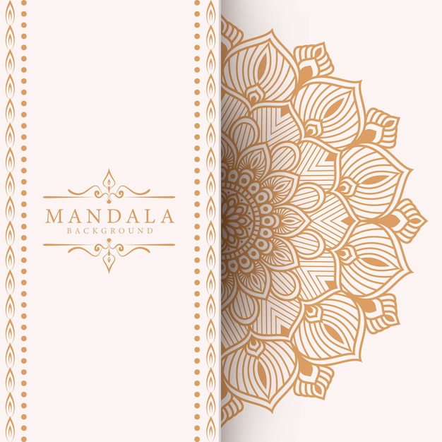 Luxury mandala background with golden arabesque pattern