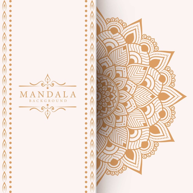 Luxury mandala background with golden arabesque pattern