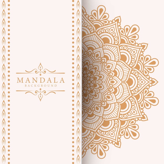 Luxury mandala background with golden arabesque pattern