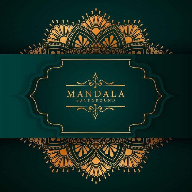 Luxury mandala background with golden arabesque pattern