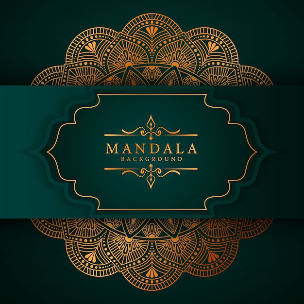 Luxury mandala background with golden arabesque pattern