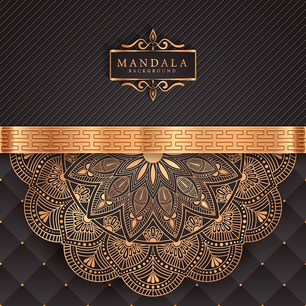 Luxury mandala background with golden arabesque pattern