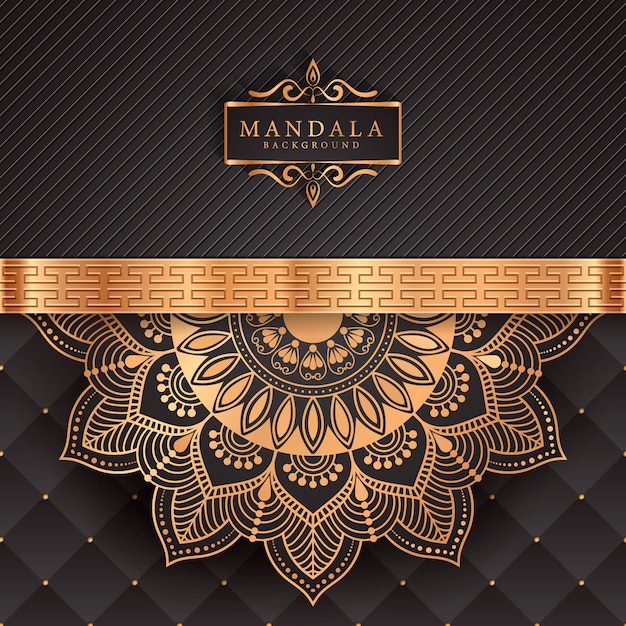 Luxury mandala background with golden arabesque pattern