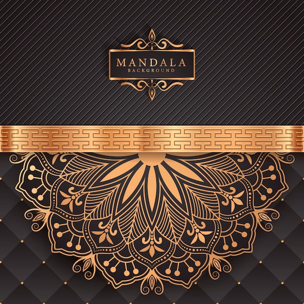 Luxury mandala background with golden arabesque pattern