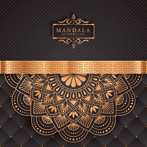 Luxury mandala background with golden arabesque pattern