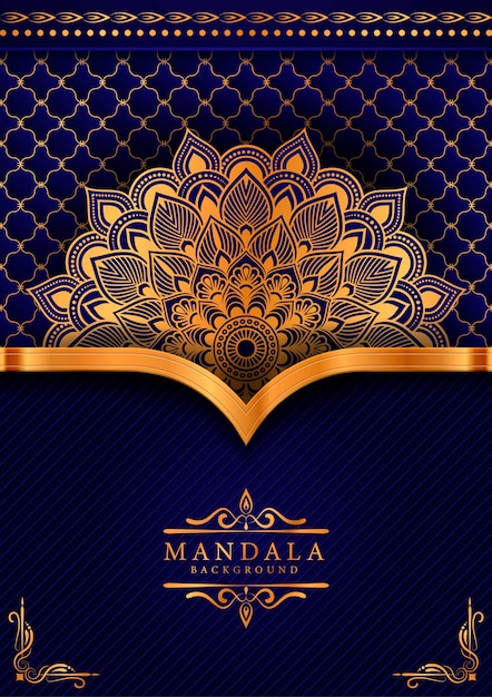 Luxury mandala background with golden arabesque pattern