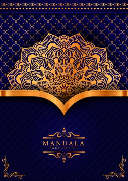 Luxury mandala background with golden arabesque pattern