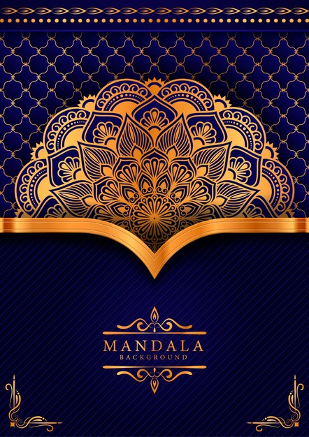 Luxury mandala background with golden arabesque pattern