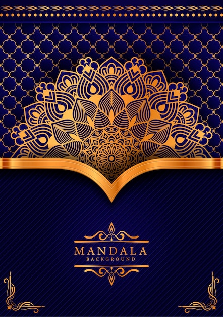 Luxury mandala background with golden arabesque pattern