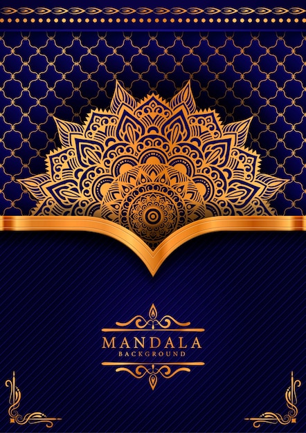 Luxury mandala background with golden arabesque pattern