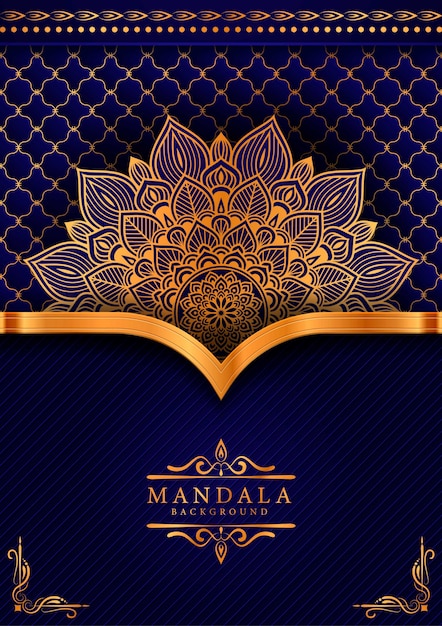 Luxury mandala background with golden arabesque pattern