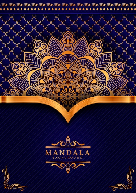 Luxury mandala background with golden arabesque pattern