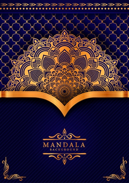 Luxury mandala background with golden arabesque pattern