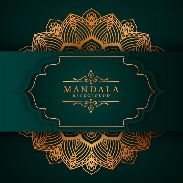 Luxury mandala background with golden arabesque pattern