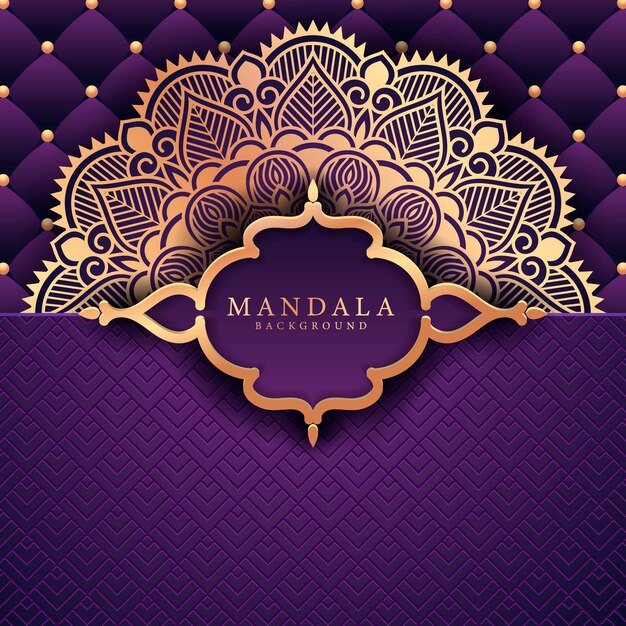 Luxury mandala background with golden arabesque pattern