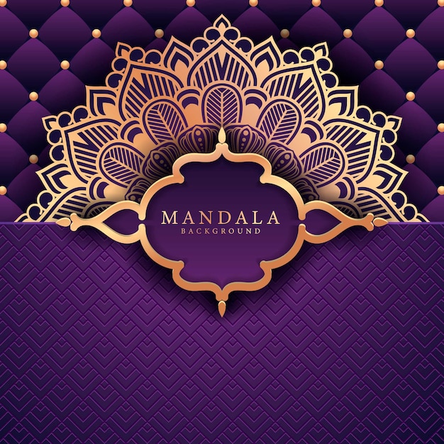 Luxury mandala background with golden arabesque pattern