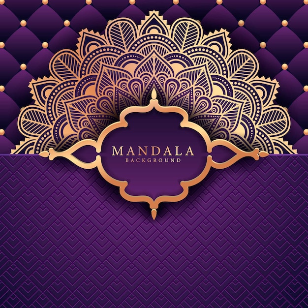 Luxury mandala background with golden arabesque pattern