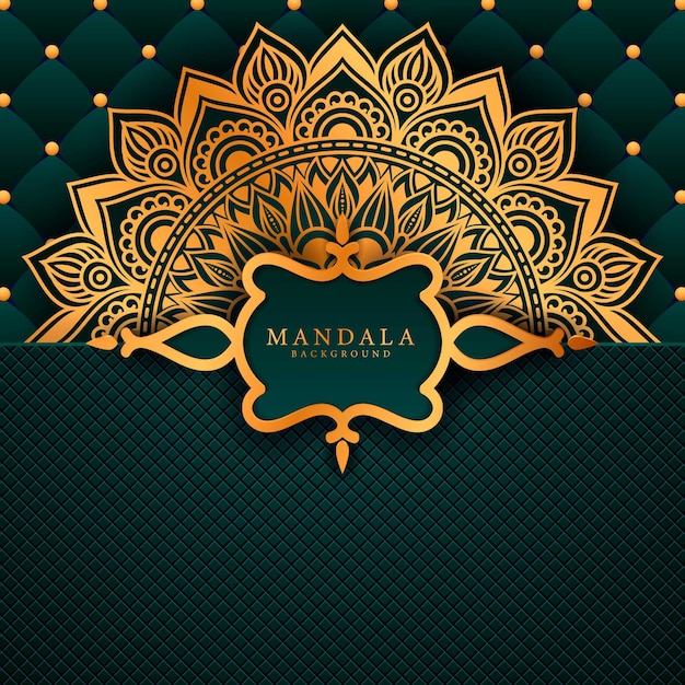 Luxury mandala background with golden arabesque pattern