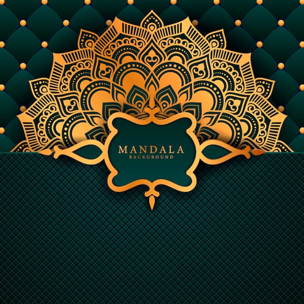 Luxury mandala background with golden arabesque pattern