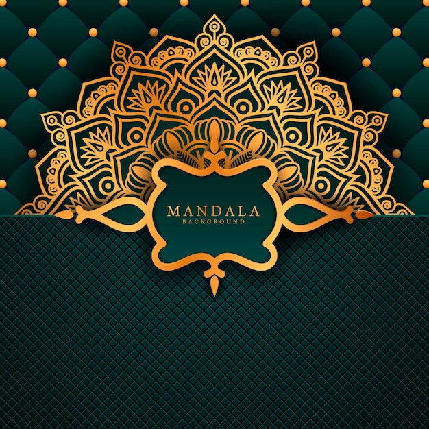 Luxury mandala background with golden arabesque pattern